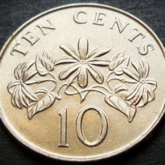 Moneda exotica 10 CENTI - SINGAPORE, anul 1993 * cod 3213 = UNC luciu de batere