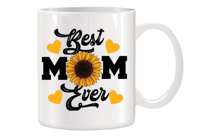 Cana alba ceramica personalizata Best Mom Ever, INOVATIX&reg;. 330ml