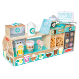 Set de joaca din lemn cu accesorii Ne jucam de-a Cafeneaua - Barista, Melissa &amp; Doug