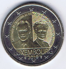 LUXEMBURG moneda 2 euro comemorativa 2019 - UNC foto