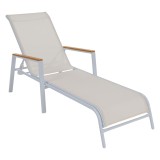 Cumpara ieftin Sezlong gradina alb maro Bonto 64x161x48/100 cm
