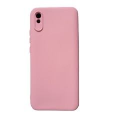 Huse silicon antisoc cu microfibra pentru Xiaomi Redmi 9A 4G Roz