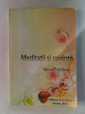 Meditatii si cuvinte - VERA CRACIUN , dedicatie si autograf foto