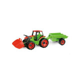 Tractor cu remorca Lena din plastic Gigant verde 108 cm