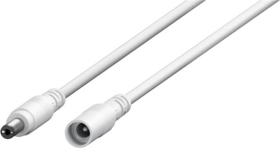 Cablu prelungitor DC 5.5/2.1 mufa - DC 5.5/2.1 soclu 5m 5A 2x0.5mm2 cupru drept alb Goobay 76676 foto