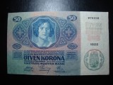 AUSTOUNGARIA 50 KRONEN 1914 FARASUPRATIPAR EXCELENTA