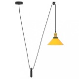 Cumpara ieftin Lampa suspendata reglabila pe inaltime E27 Galben lucios Metal