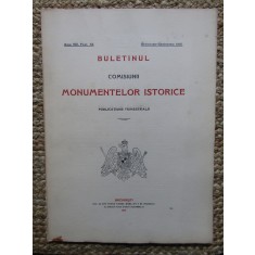 BULETINUL COMISIUNII MONUMENTELOR ISTORICE , PUBLICATIUNE TRIMESTRIALA ANUL VIII , FASC. 32 , OCT. - DEC. 1915