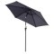 Umbrela gradina/terasa, stalp aluminiu, cu inclinatie, manivela, gri inchis, 270 cm GartenVIP DiyLine
