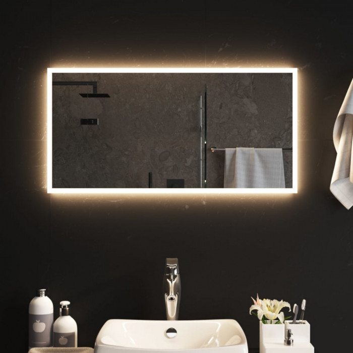 vidaXL Oglindă de baie cu LED, 80x40 cm