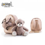 Ghiozdan gradinita BABY ANIMALS, BROWN BEAR, 23x8x28 cm - S-COOL