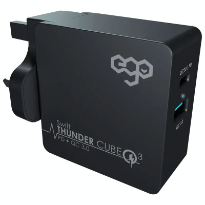 Incarcator Retea Ego Thunder Cube 2xUsb QC 3.0 43W Negru foto