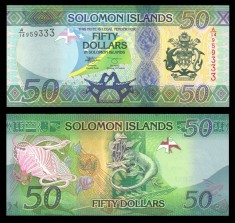 INSULELE SOLOMON █ bancnota █ 50 Dollars █ 2023 █ P-35 █ semnatura 12 █ UNC foto