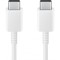 Cablu Date si Incarcare USB-C - USB-C Samsung EP-DA705BWE, 25W, 1m, Alb GP-TOU021RFBWW