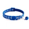 Zgarda ajustabila cu clopotel pentru caini si pisici, 18-32cm, Albastru, Oem