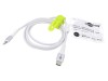 Cablu USB 2.0 Apple Lightning și USB C 1m alb silicon Goobay