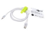 Cablu USB 2.0 Apple Lightning și USB C 1m alb silicon Goobay
