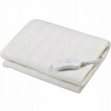 Pad electric pentru pat Esperanza EHB002, 150x80, 60W, 2 nivele, lavabil, protectie la supraincalzire, alb