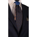Cravată mătase cu nod &icirc;n contrast N3222, model unicat