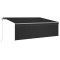 Copertina automata cu stor senzor vant LED, antracit, 4,5x3 m