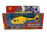 Elicopter Salvare Jucarie Metal Die-Cast, Lumini si Sunete, Pull-Back, 3+ Ani