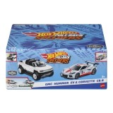 HOT WHEELS SET 2 MASINUTE METALICE PULL BACK GMC HUMMER EV SI CORVETTE C8R 1:43
