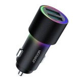 Cumpara ieftin Incarcator auto, 2 x USB, 24W, 4.8 A, iluminare LED, negru, Dactylion