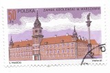 Polonia - Castelul Regal din Varsovia si a treia vizita a Papei Ioan Paul al II-lea in Polonia, 1987 - obliterat