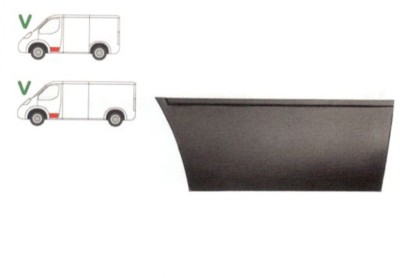 Panou reparatie usa Ford TRANSIT, 10.1985-07.2000; model Scurt si Mediu, partea stanga, parte inferioara, fata, inaltimea 280 mm, foto