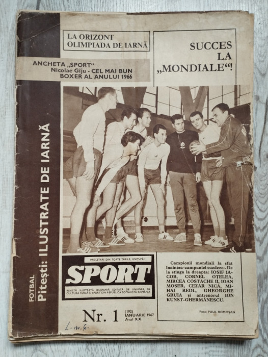 Revista SPORT nr. 1 (192) - Ianuarie 1967 - Vagonul Arad, CSM Cugir