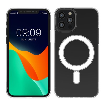 Husa kwmobile pentru Apple iPhone 12/iPhone 12 Pro, Silicon, Transparent, 60421.03 foto