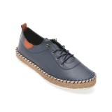 Pantofi EVIDA bleumarin, EVHT301, din piele naturala