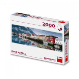 Cumpara ieftin Puzzle panoramic, Orasul pescarilor, 2000 piese