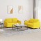 vidaXL Set de canapele cu perne, 2 piese, galben deschis, textil 3201807