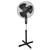 Ventilator cu picior Rosberg, 3 viteze, 40 W, elice aerodinamica, Negru