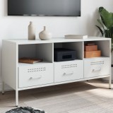 vidaXL Dulap TV, alb, 100,5x39x50,5 cm, oțel