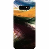 Husa silicon pentru Samsung Galaxy S10 Lite, Colorful Peacock Feathers
