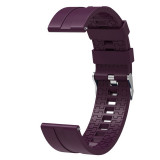 Curea din silicon compatibila cu LG G Watch Urbane W150, Telescoape QR, 22mm, Purpple Plum