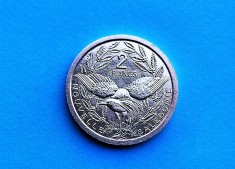 2 Francs 1995 Noua Caledonie-RAR-in realitate arata bine!