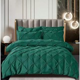 Cumpara ieftin Lenjerie de Pat Finet, Pliuri Brodate, 6 Piese - JO567 Verde Smarald