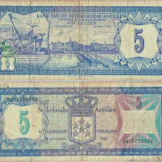1980 ( 23 XII ) , 5 gulden ( P-15a ) - Antilele Olandeze