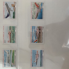 Serie timbre cu avioane, aviatie, nestampilate, MNH