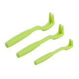 Set 3 instrumente de indepartare capuse, plastic, verde, Oem