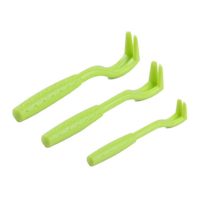 Set 3 instrumente de indepartare capuse, plastic, verde