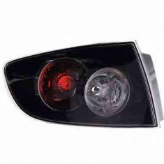 Stop spate lampa Mazda 3 Sedan 04.2006-07.2009 TYC partea Dreapta exterioara, semnalizare alba, reflector fumuriu, fara suport becuri