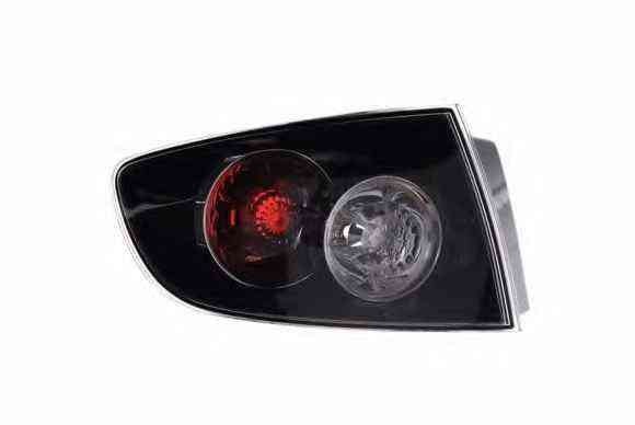 Stop spate lampa Mazda 3 Sedan 04.2006-07.2009 TYC partea Dreapta exterioara, semnalizare alba, reflector fumuriu, fara suport becuri