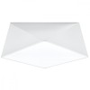 Lustră De Tavan Hexa Alb Pvc 2 Becuri Geometrică Modernă De Interior