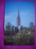 HOPCT 17102 CATEDRALA SALISBURY-WILTSHIRE -ANGLIA - --EUROPA -CIRCULATA