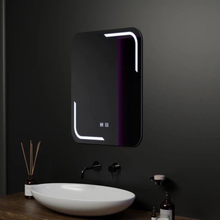 Oglinda LED Rectangulara, 50x70cm, Touch Ulrich, Sistem Dezaburire, Dimabila ModernLight Concept