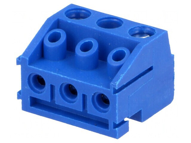 Regletă de conexiuni deconectabilă 5mm 3 piste 90&deg;